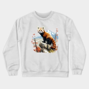 Red Panda In Nature Crewneck Sweatshirt